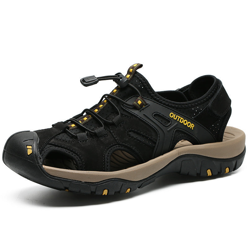 (⏳NOW ON: 53% OFF Independence Day Sale! 🔥)Men's Outdoor Sandals Sports Hiking Closed Toe Leather Athletic Sandals