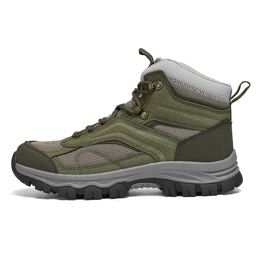 Men's Waterproof Hiking Boots - Breathable Quick-Dry Upper,Mountain Trekking & Outdoor Adventures | All-Terrain Grip & Abrasion-Proof
