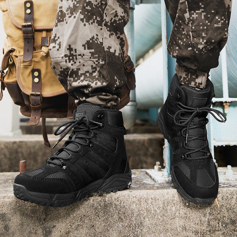Men’s Tactical Work & Hiking Boots – High Ankle Support, Slip-Resistant, All-Day Pain Relief Comfort