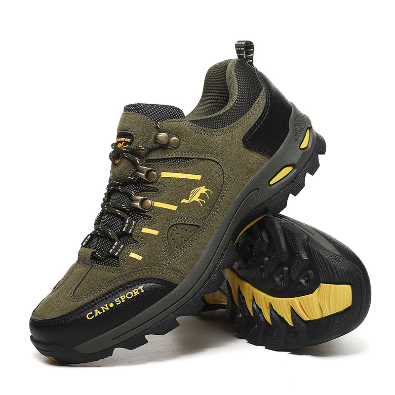 Men's Suede Waterproof Hiking Shoes – Wide Fit, Breathable, High-Traction Outsole