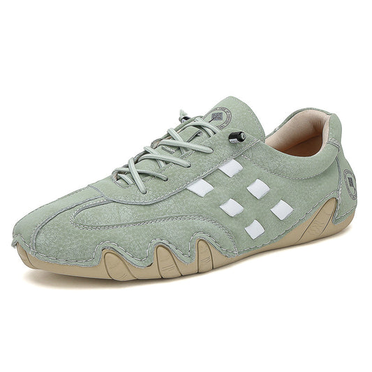 Men's Low Top Suede Casual Boots - Lace-Up, Waterproof, Wide Toe Box with Arch Support