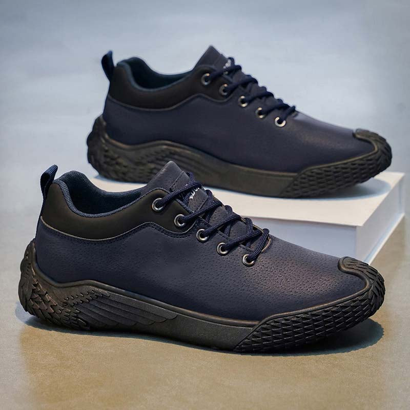 Men's Mixed Suede Casual Boots - Lace-Up, Waterproof, Wide Toe Box with Arch Support