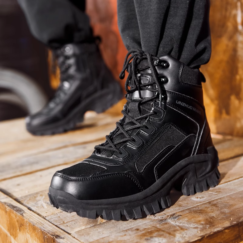 (🎁#3 Best Seller) Men's Combat Boots Orthopedic Support Hiking Boots Waterproof Anti-Puncture Work Boots