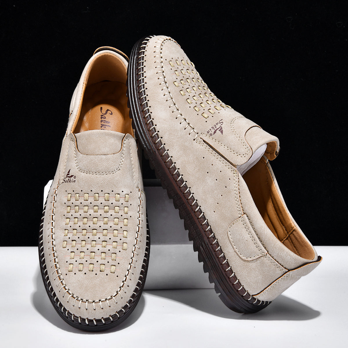 Men's Comfortable Casual Shoes, Built-In Arch Support, Lightweight, Waterproof, Slip Resistant, Breathable Upper, Durable For 5 Years.