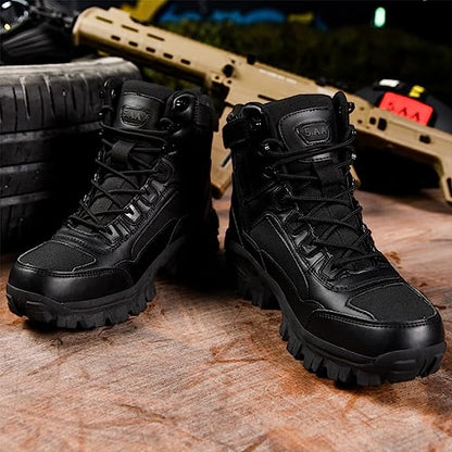 (🎁#3 Best Seller) Men's Combat Boots Orthopedic Support Hiking Boots Waterproof Anti-Puncture Work Boots