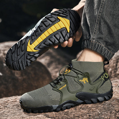 Men's Brand Hiking Shoes Outdoor Shoes Waterproof Non-slip anti-sprain