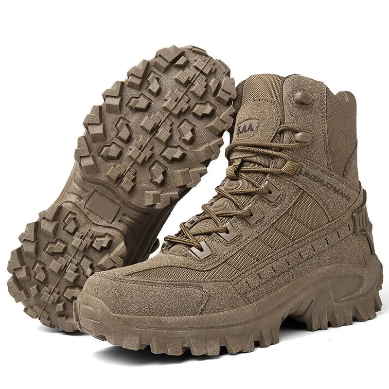 (🎁#3 Best Seller) Men's Combat Boots Orthopedic Support Hiking Boots Waterproof Anti-Puncture Work Boots