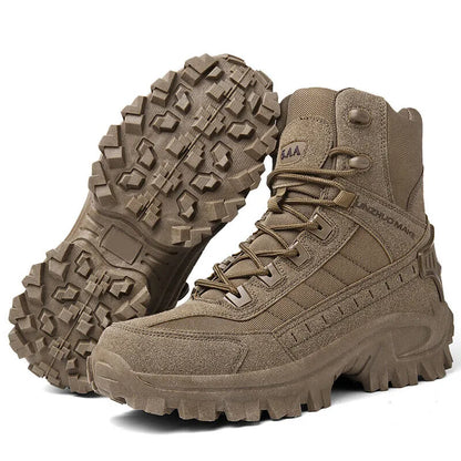 (🎁#3 Best Seller) Men's Combat Boots Orthopedic Support Hiking Boots Waterproof Anti-Puncture Work Boots