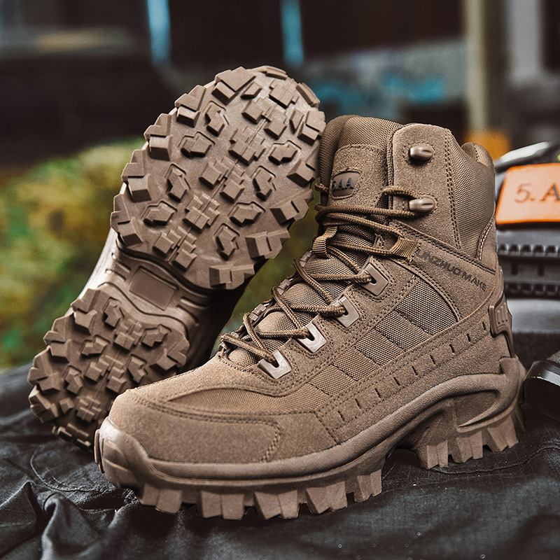 (🎁#3 Best Seller) Men's Combat Boots Orthopedic Support Hiking Boots Waterproof Anti-Puncture Work Boots