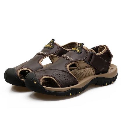 (👨‍⚕️Effect: Relieves Foot Pain) Men's Orthopedic Support Non-slip Sport Sandals Lightweight Trail Hiking Leather Sandals