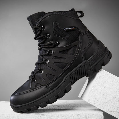 Men’s Orthopedic Safety Boots with Arch & Ankle Support – Waterproof & Anti-Puncture