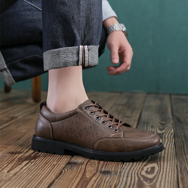 Men’s Handcrafted Leather Business Shoes – Arch Support, Height Increasing & Wide Toe Box