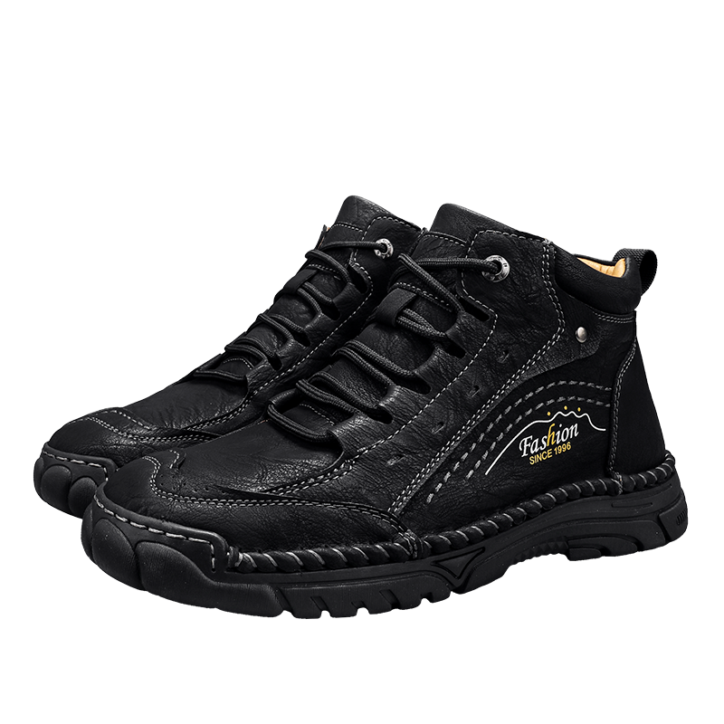 ⏰Limited-Time 70% OFF – Men’s Handmade Orthopedic Leather Boots – Wide Toe Box, Waterproof, Arch Support & Pressure Relief