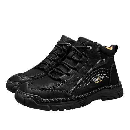 ⏰Limited-Time 70% OFF – Men’s Handmade Orthopedic Leather Boots – Wide Toe Box, Waterproof, Arch Support & Pressure Relief