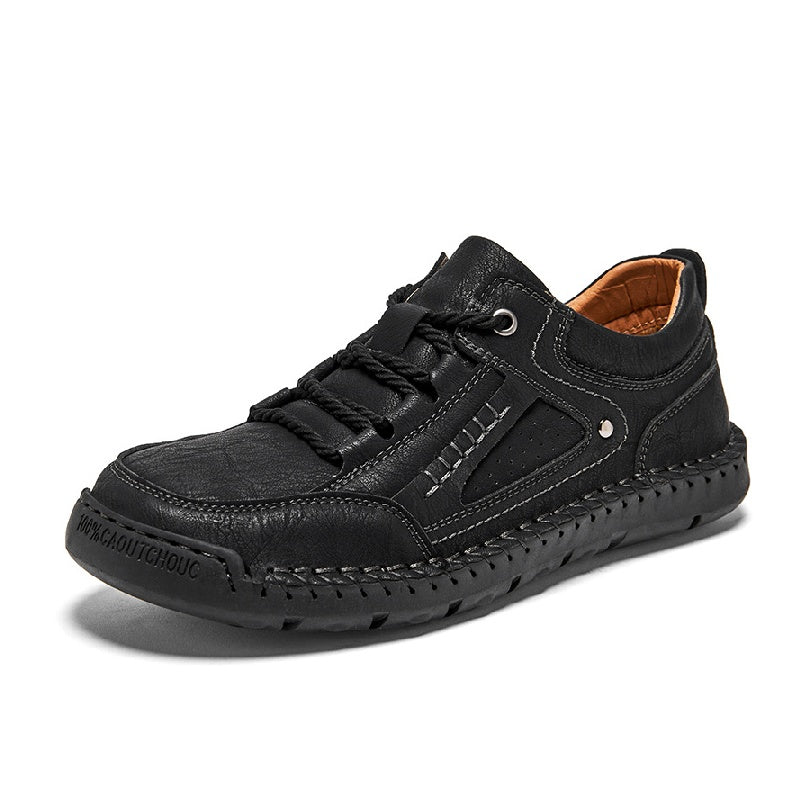⏰Limited-Time 70% OFF– Men’s Handmade Orthopedic Leather Shoes  Wide Toe Box, Waterproof, Arch Support & Pressure Relief