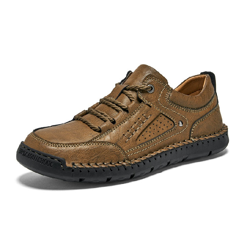 Men’s Handmade Orthopedic Leather Shoes  Wide Toe Box, Waterproof, Arch Support & Pressure Relief