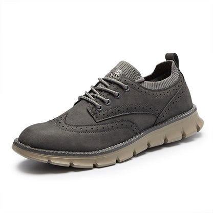 💥 12 HOURS. NO PAIN. – Men’s Vintage Leather Oxford Sneakers – Lightweight, Breathable, Arch Support, Flexible Non-Slip Sole