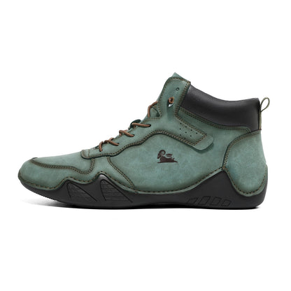 (⏰Last Day 70% OFF🔥) Men’s Mid-Top Leather Boots – Slip-On, Lightweight & Shock-Absorbing for Warehouse Work, Driving & Everyday Comfort, Durable for 3 years