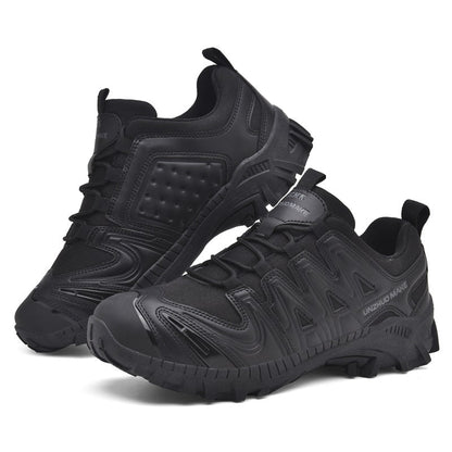 Men’s Lightweight Hiking/Work Shoes — Multi-Terrain Slip-Resistant, Breathable Quick-Dry Mesh, Shock-Absorbing Arch Support, Wide Protective Toe & Ankle Support
