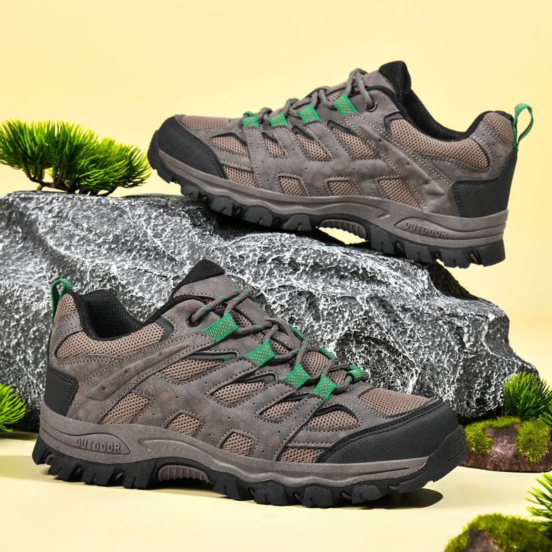 Men's Outdoor Hiking Work Boots - Slip-Resistant & Abrasion-Proof for Mountain/Construction