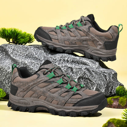 Men's Outdoor Hiking Work Boots - Slip-Resistant & Abrasion-Proof for Mountain/Construction