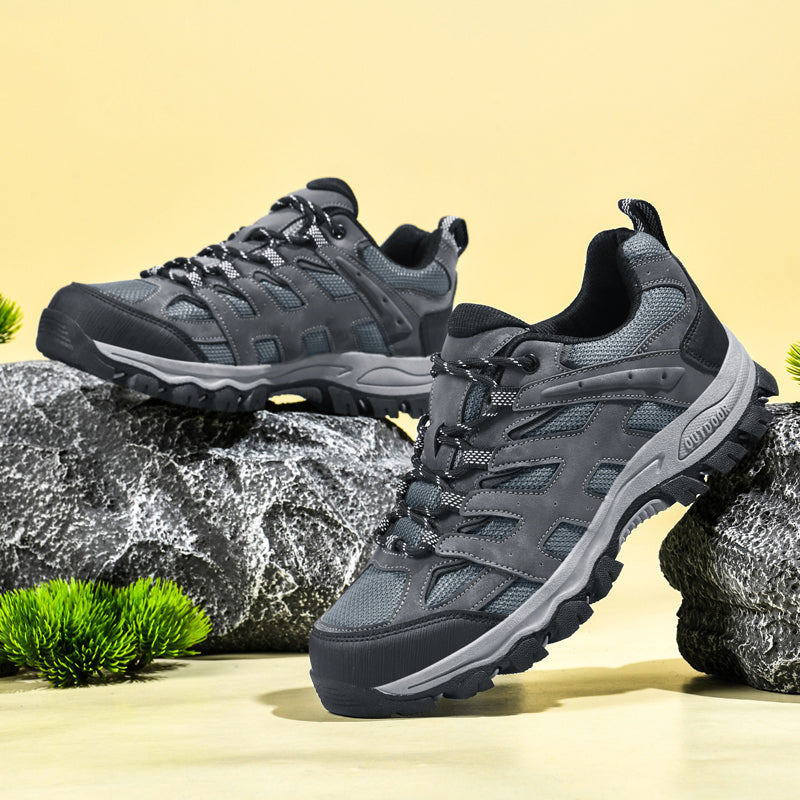 Men's Outdoor Hiking Work Boots - Slip-Resistant & Abrasion-Proof for Mountain/Construction