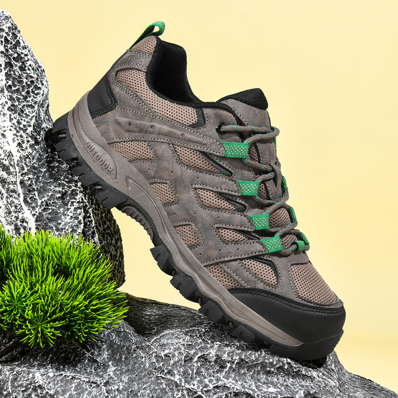 Men's Outdoor Hiking Work Boots - Slip-Resistant & Abrasion-Proof for Mountain/Construction