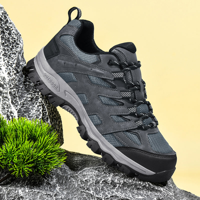 Men's Outdoor Hiking Work Boots - Slip-Resistant & Abrasion-Proof for Mountain/Construction