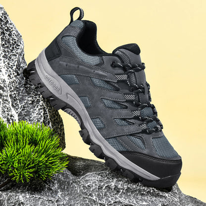 Men's Outdoor Hiking Work Boots - Slip-Resistant & Abrasion-Proof for Mountain/Construction