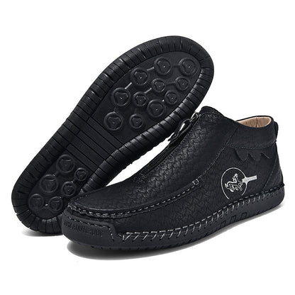 Men's Vintage Outdoor Work Boots – Orthopedic Comfort, Handcrafted Stitching, Waterproof & Non-Slip, Relieves Foot Pain