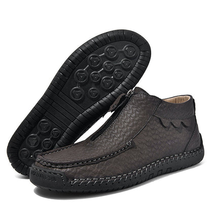 Men's Vintage Outdoor Work Boots – Orthopedic Comfort, Handcrafted Stitching, Waterproof & Non-Slip, Relieves Foot Pain