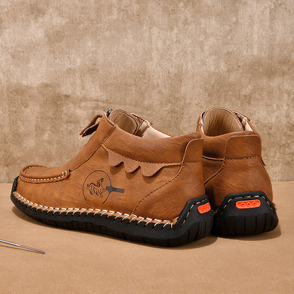 Men's Vintage Outdoor Work Boots – Orthopedic Comfort, Handcrafted Stitching, Waterproof & Non-Slip, Relieves Foot Pain