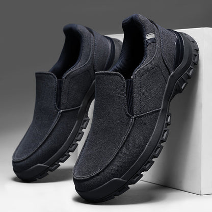 Men's Comfortable Non-Slip Pigskin Slip-On Casual Walking Shoes Outdoor Sports Shoes