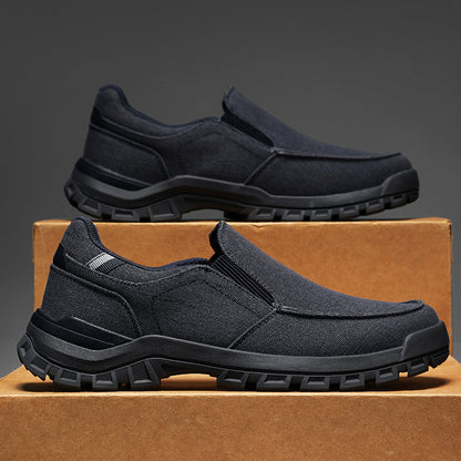 Men's Comfortable Non-Slip Pigskin Slip-On Casual Walking Shoes Outdoor Sports Shoes