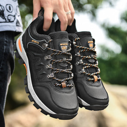 Men's Outdoor Hiking Work Boots - Slip-Resistant & Abrasion-Proof for Mountain/Construction