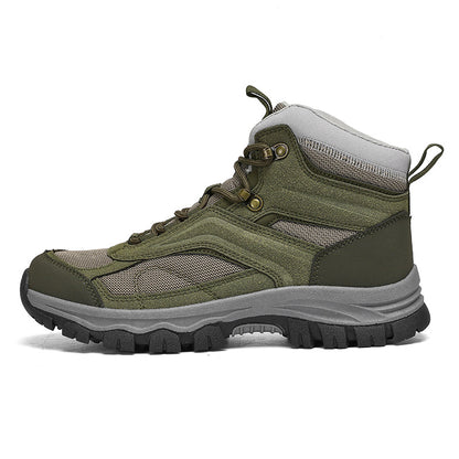 Men's Waterproof Hiking Boots - Breathable Quick-Dry Upper,Mountain Trekking & Outdoor Adventures | All-Terrain Grip & Abrasion-Proof