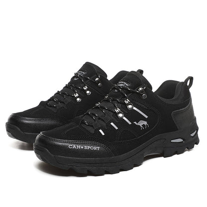 Men’s Suede Waterproof Hiking Shoes – Wide Fit, Breathable, High-Traction Outsole