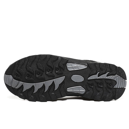 Men’s Suede Waterproof Hiking Shoes – Wide Fit, Breathable, High-Traction Outsole