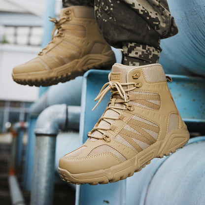 Men’s Tactical Work & Hiking Boots – High Ankle Support, Slip-Resistant, All-Day Pain Relief Comfort