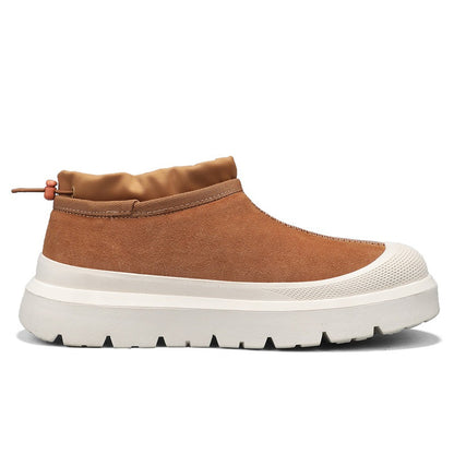 Men's Winter Warmth Wool Snow Boots Waterfoor Non-Silp Cotton Boots Orthopedic Support Winter Slippers