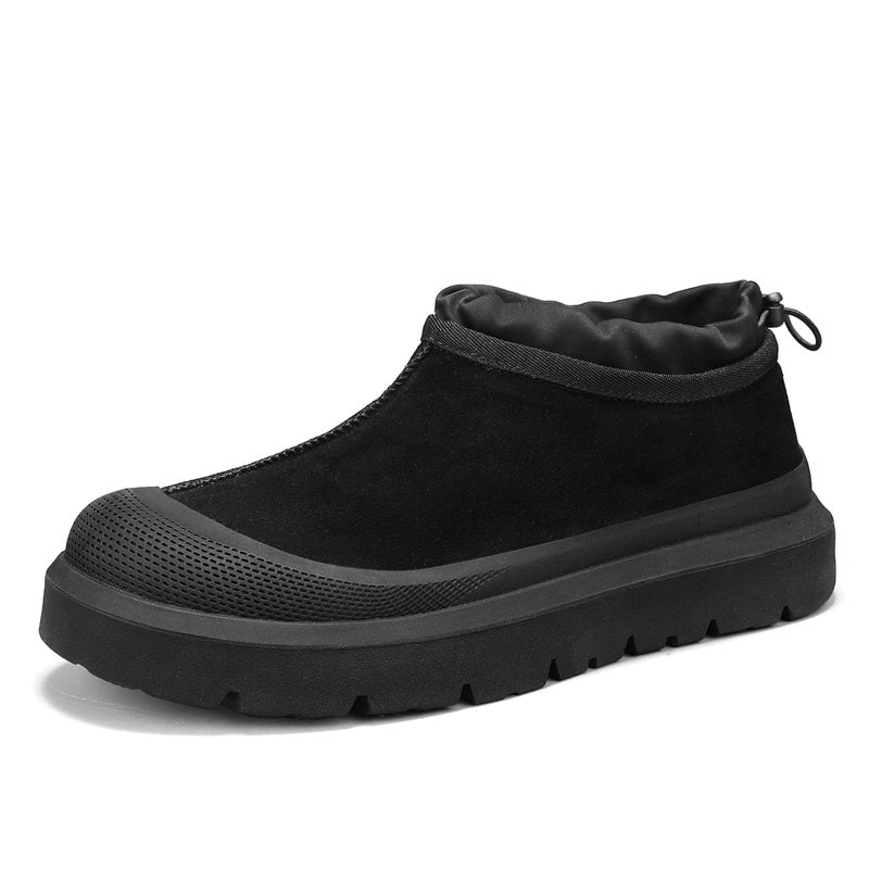 Men's Winter Warmth Wool Snow Boots Waterfoor Non-Silp Cotton Boots Orthopedic Support Winter Slippers