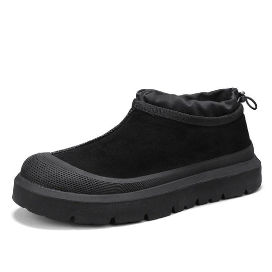 Men's Winter Warmth Wool Snow Boots Waterfoor Non-Silp Cotton Boots Orthopedic Support Winter Slippers