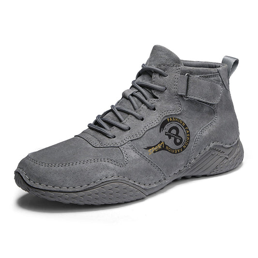 Men's Vintage Casual Outdoor Boots - Thermal Lined Work Shoes for Winter Warmth