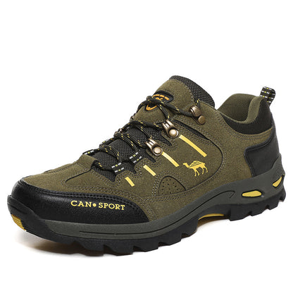 Men's Suede Waterproof Hiking Shoes – Wide Fit, Breathable, High-Traction Outsole