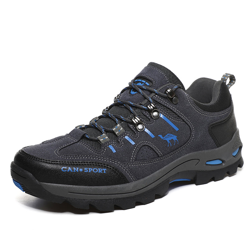 Men's Suede Waterproof Hiking Shoes – Wide Fit, Breathable, High-Traction Outsole