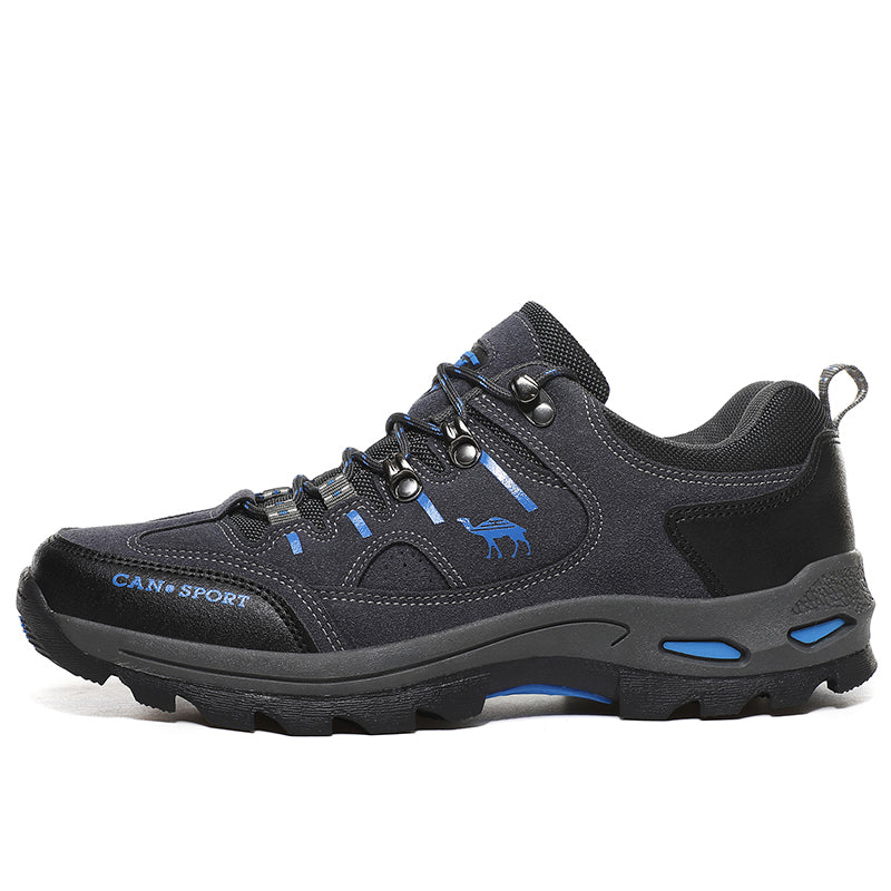 Men's Suede Waterproof Hiking Shoes – Wide Fit, Breathable, High-Traction Outsole