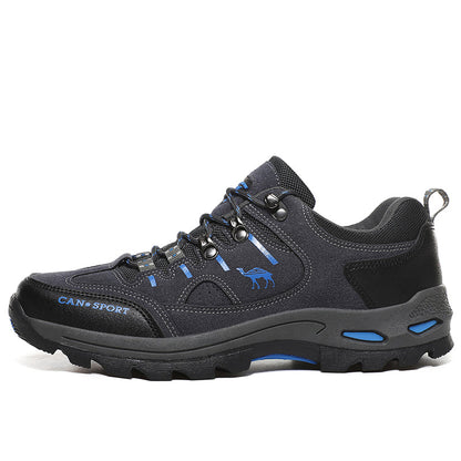 Men's Suede Waterproof Hiking Shoes – Wide Fit, Breathable, High-Traction Outsole