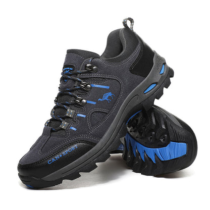 Men's Suede Waterproof Hiking Shoes – Wide Fit, Breathable, High-Traction Outsole