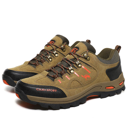 Men's Suede Waterproof Hiking Shoes – Wide Fit, Breathable, High-Traction Outsole