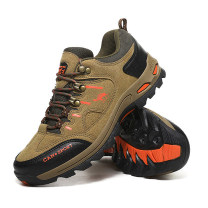 Men's Suede Waterproof Hiking Shoes – Wide Fit, Breathable, High-Traction Outsole